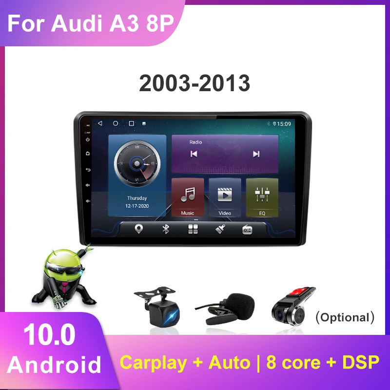 

Yeanav Car Radio GPS Navigation Multimedia Player For Audi A3 8P 2003-2013 Android 11 Autoradio 2 Din Car Accessories