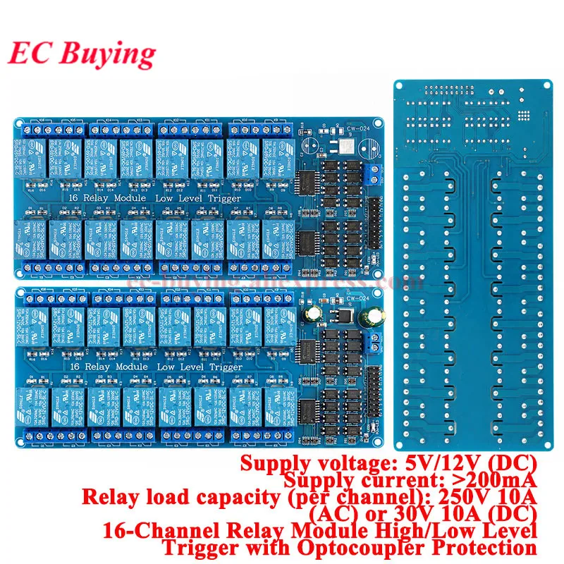 modulo-de-rele-de-16-canais-5v-12v-com-gatilho-de-nivel-alto-baixo-e-protecao-por-optoacoplador-placa-de-controle-de-energia-lm2596-modulo-de-16-vias