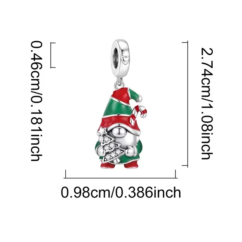 Bestseller Glockenelf Schmetterlingsknoten Weihnachtsserie Charms Perlen Passend für Armbänder 925 Sterling Silber Weihnachtsgeschenk Feiner Schmuck – Detail 20