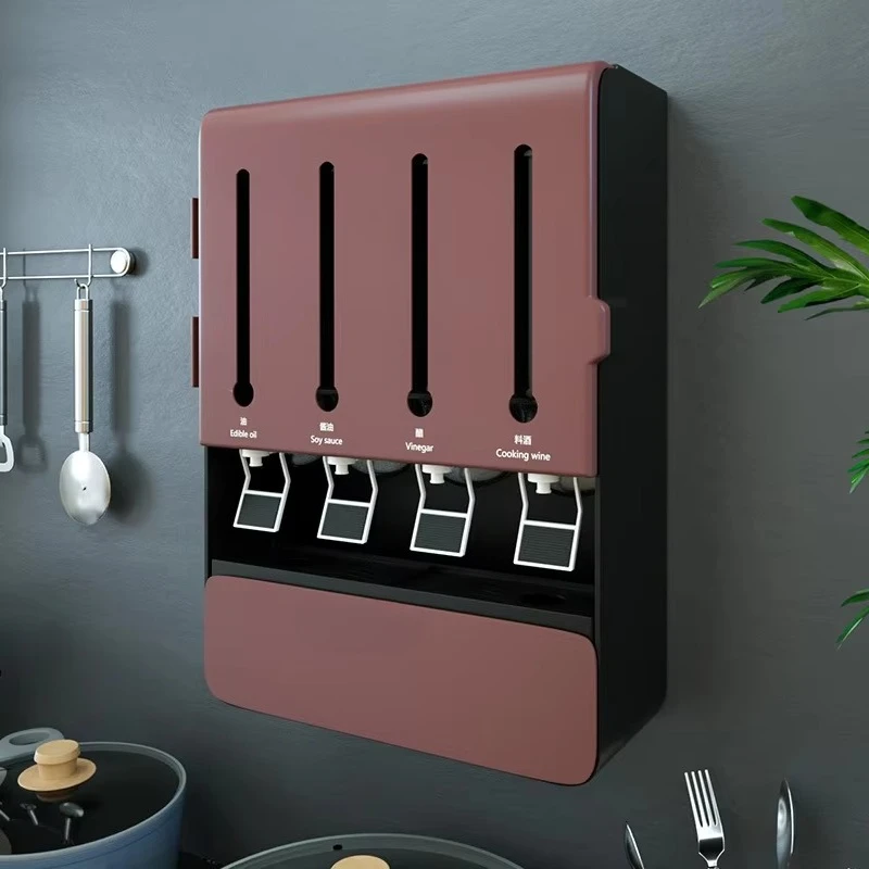 Wall-mounted spice rack for kitchen organizer - Multifunctional condiment storage rack