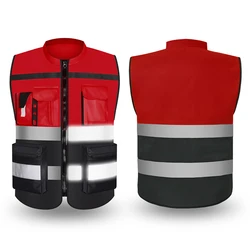 Alta Visibilidade Reflective Safety Reflective Vest, Personalizado, Night Cycling, Roupas de Trabalho para Trabalhadores da Construção Civil