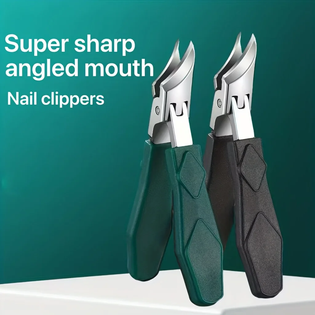 Large Anti Splash Nail Clipper Stainless Steel Super Pointed Large Opening Nail Clipper, Thick Hard Toenail Special Nail Clipper