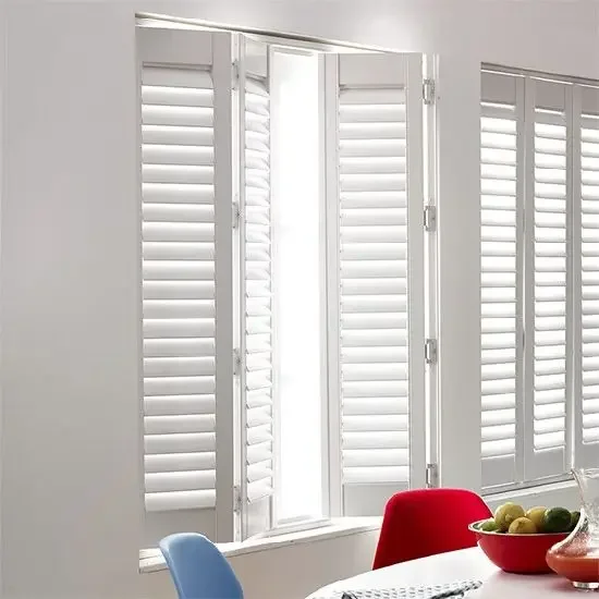 Factory Direct Custom DIY BI fold sliding door interior design Plantation Shutters White Sunscreen window shutters PVC HOT SALES