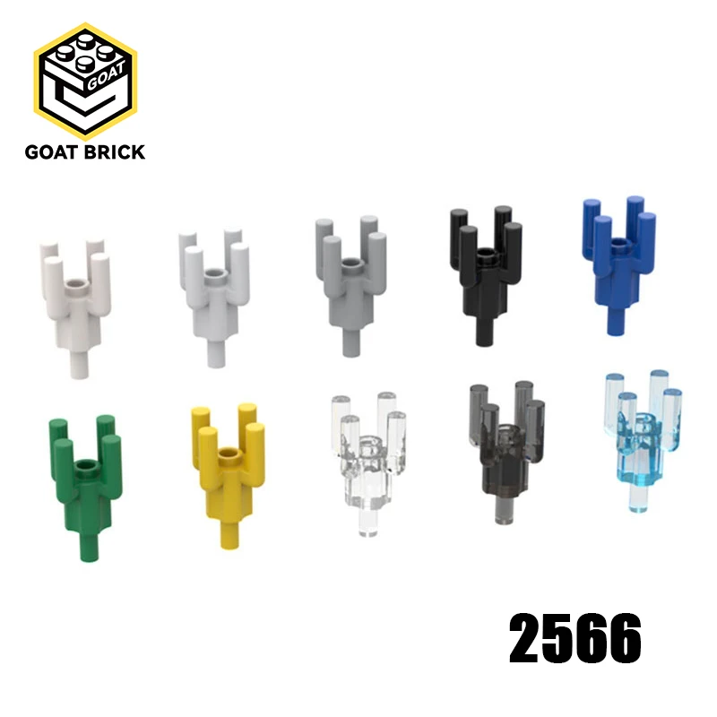 10Pcs MOC Parts 2566 Plant Tree Palm Top 4 Top Bars 1 Bottom Bar Compatible Bricks DIY Building Blocks Particle Kid Toy Gift