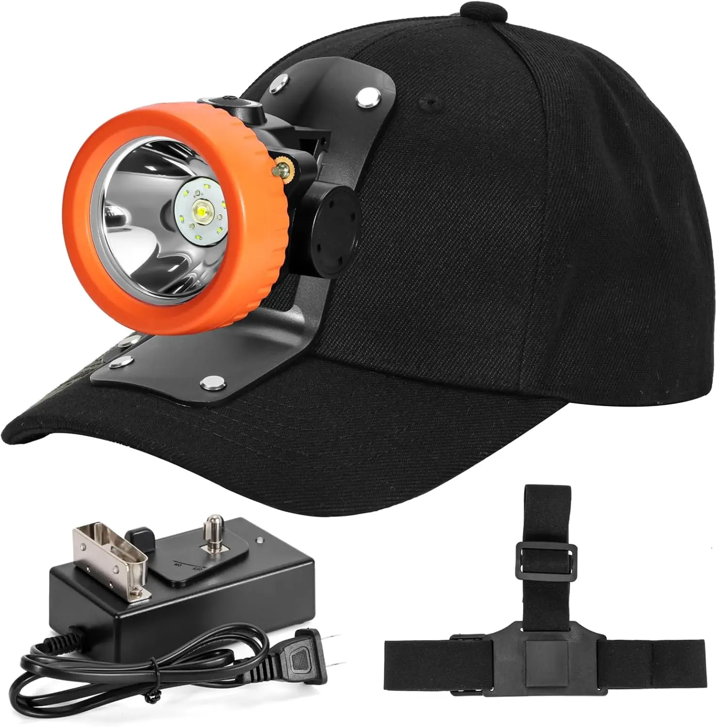 

Супер яркий 1 + 6 светодиодный перезаряжаемый шахтный налобный фонарь, водонепроницаемый, легкий для работы, кемпинга, пеших прогулок, экстренного использования — белый свет