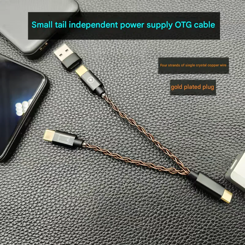 Dongle DAC Independent Power Cable, Type-C Charging Audio Cable Comparable to CB19
