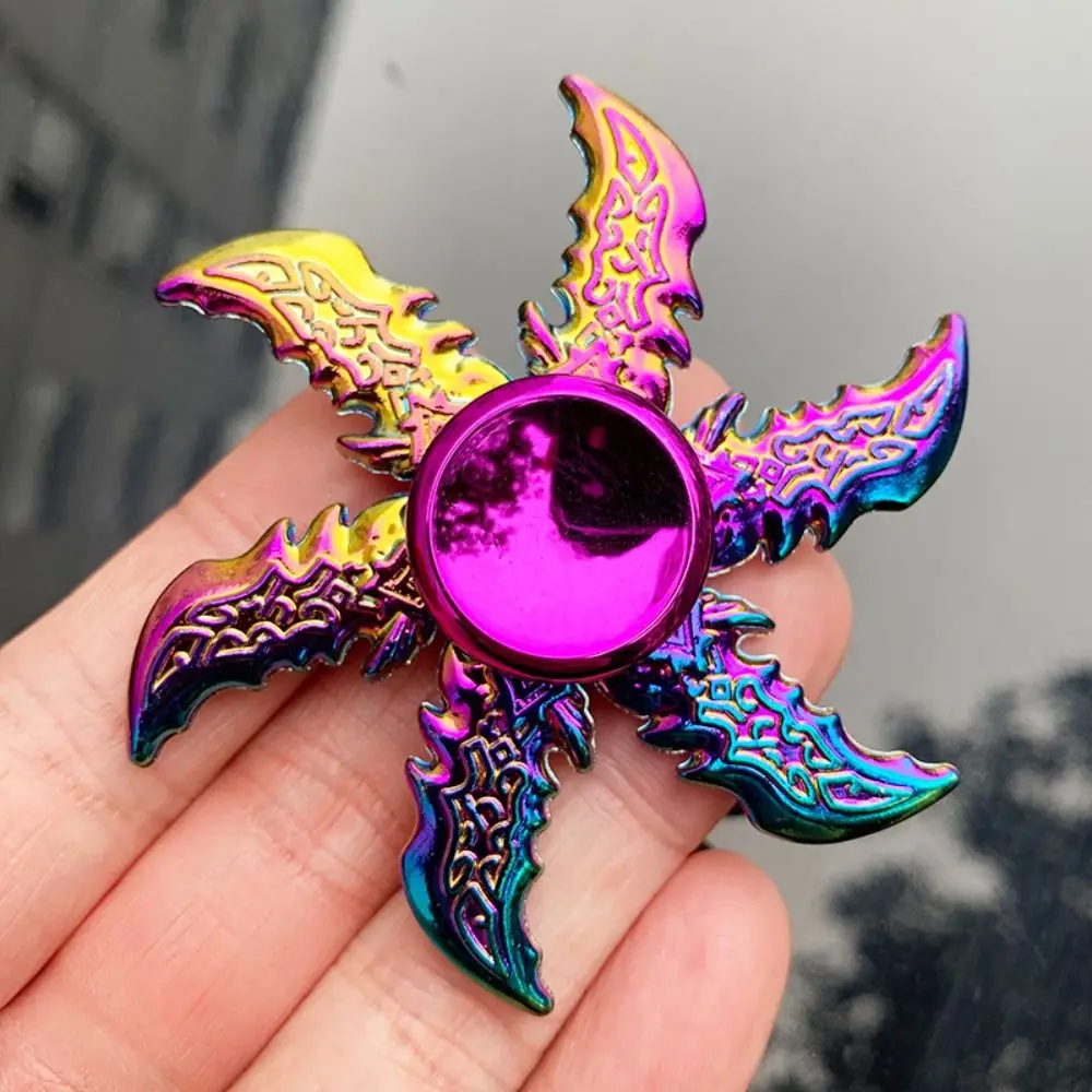 Dragon Wings Spinner a mano in lega di metallo a basso rumore Arcobaleno Spinner per dita Anti-ansia Anti pressione Regali giroscopici per la punta delle dita