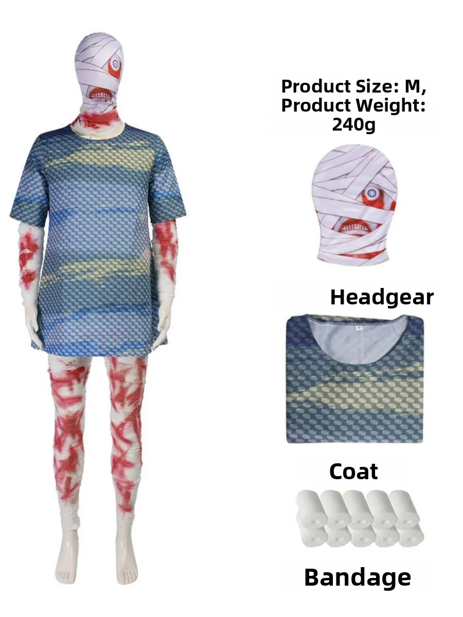 زي القبطان القديم الصامت الجديد لعيد الهالوين، زي تنكري مرعب للعب الأدوار، ملابس كوسبلاي زومبي كوري، أزياء للعروض المسرحية، م...