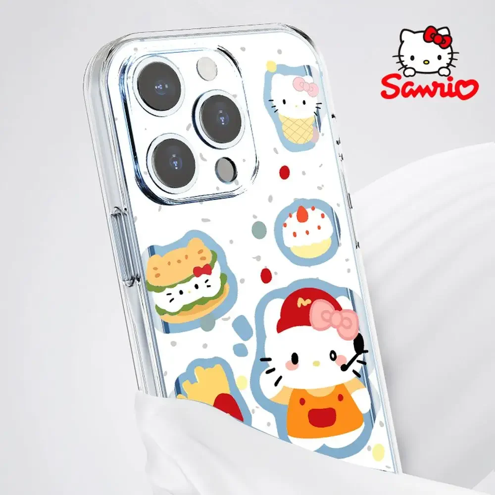 Kitty Cat Iphone Cases Iphone 16/15/14/13/12/11/x/xs/xs Max Girl Iphone 16 Promax Case Sanrio Hellokitty Anime Accessory