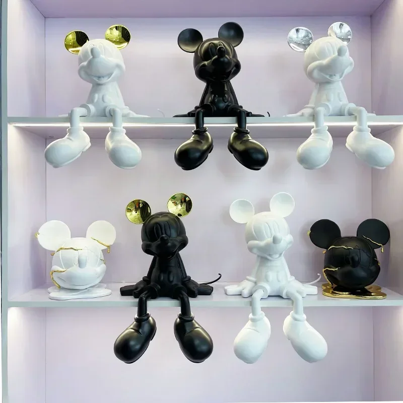 48cm Disney Classic Mickey Mouse Sitting Model Action Figure Resin Statue Figurine Home Room Decor Ornament Arts and Crafts gift