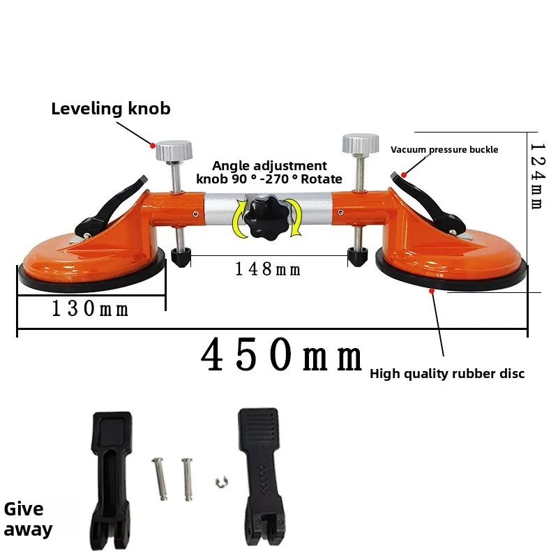 Adjustable 90-degree angle suction cup level T300 DIY industrial grade, used for fixed connection of glass, ceramics