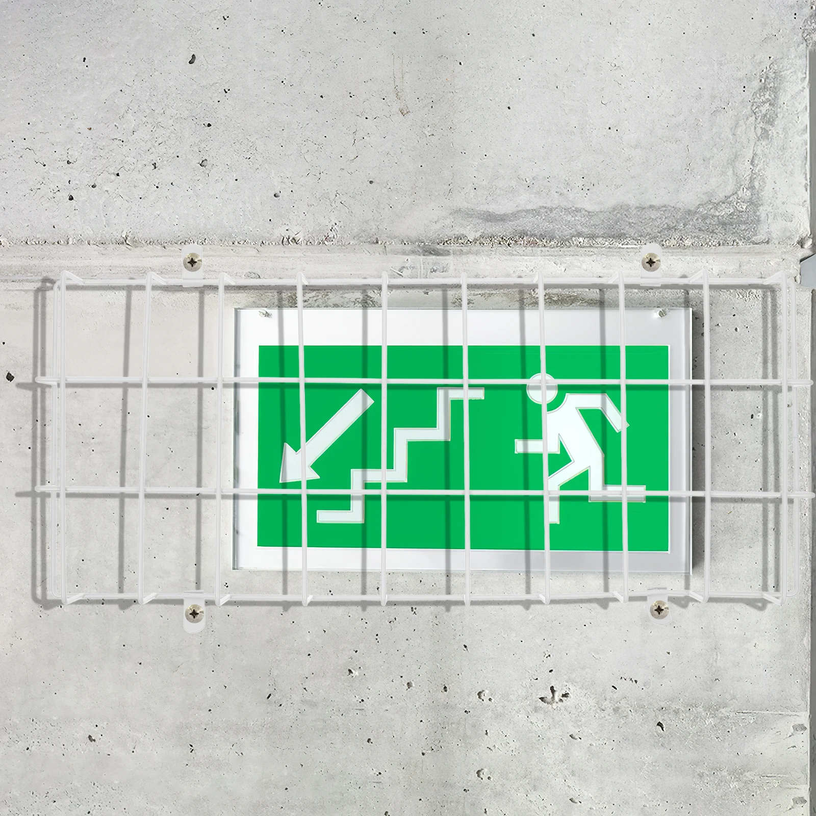 Emergency Light Cage Guard with Sleek Design Protection for Exit Signs in Schools Gyms Commercial Buildings Impact-Resistant