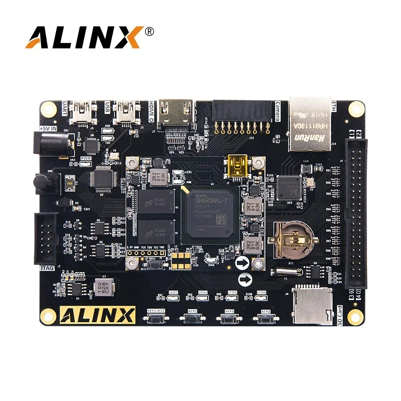 ALINX Black Gold FPGA Development Board Xilinx Spartan7 VIVADO Video Processing Industrial Control