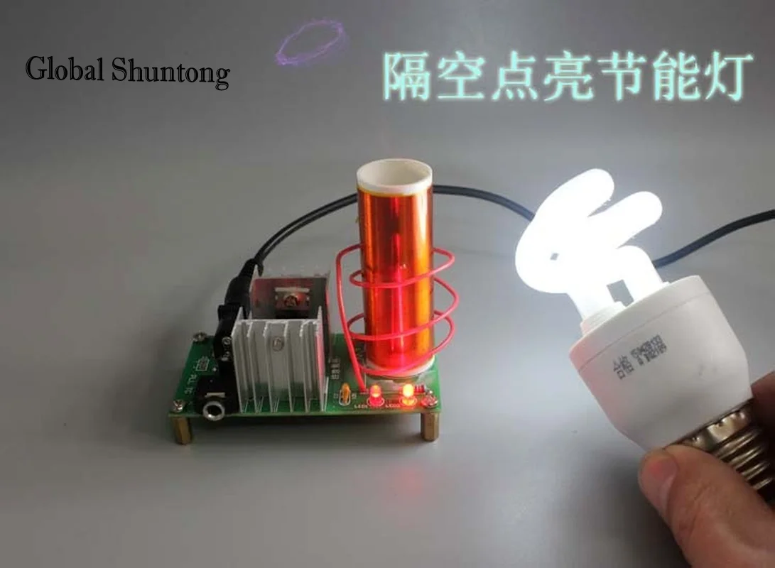 1 Set Mini Tesla Spule Kit 15W Mini Musik Tesla Spule Plasma Lautsprecher Tesla Drahtlose Übertragung DC 15-24V DIY Kits