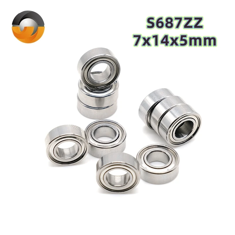 S688ZZ 8x16x5 Bearing 10Pcs ABEC-9 Stainless Steel Bearing 3x8x4 5x13x4 6x10x3 7x14x5 mm for Fishing Reel Upgrade Replacement
