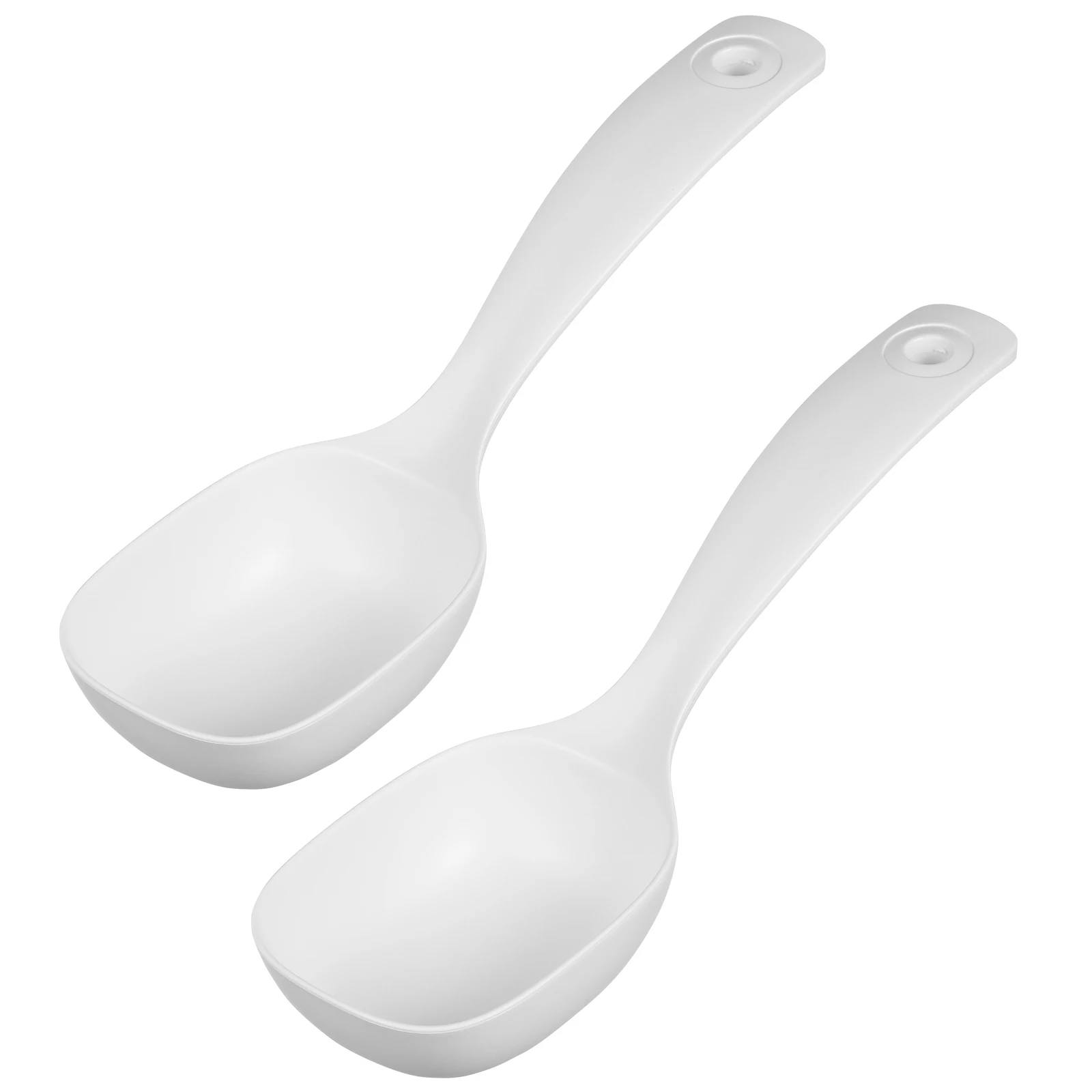 

2pcs Ladle Large Porridge Scoop Long Handle Kitchen Tool PP Material Easy Clean Restaurant Soup Ladle Serving Spoon