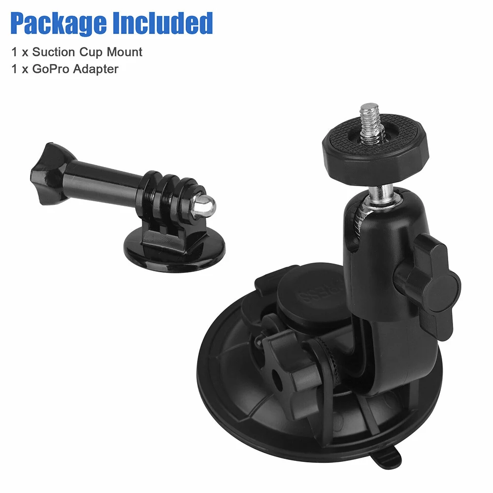 Action Camera Suction Cup Mount 360 Degrees Car Windshield Camera Holder Tripod Adapter Compatible For Hero Dji Osmo