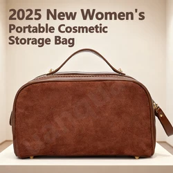 Solid Color High Beauty Wash Bag Female Organizer Make Up Cases Large Capacity Portable Travel Frosted Cosmetics Storage Bag