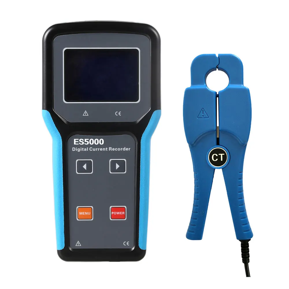 ES5000 AC Digital Clamp Meter 200A Current Measurement Record Device SD Card Data Storage Electric Line Maintenance Fault Finder