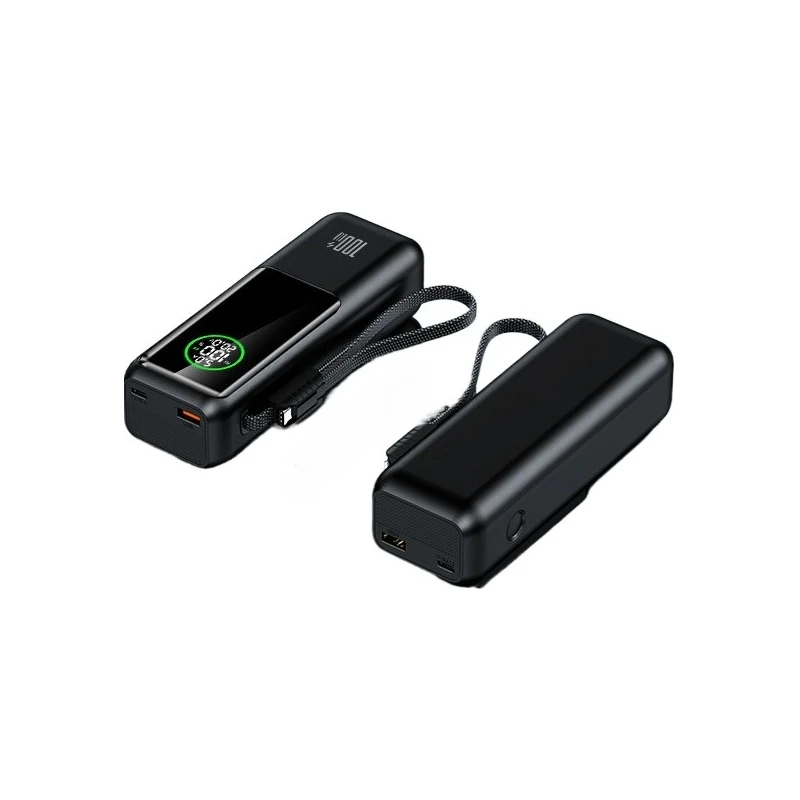 20000mAh Portable Laptop Power Bank High Power 100W Super Fast-Charging External Battery with Built-in Cable For iPhone Laptop