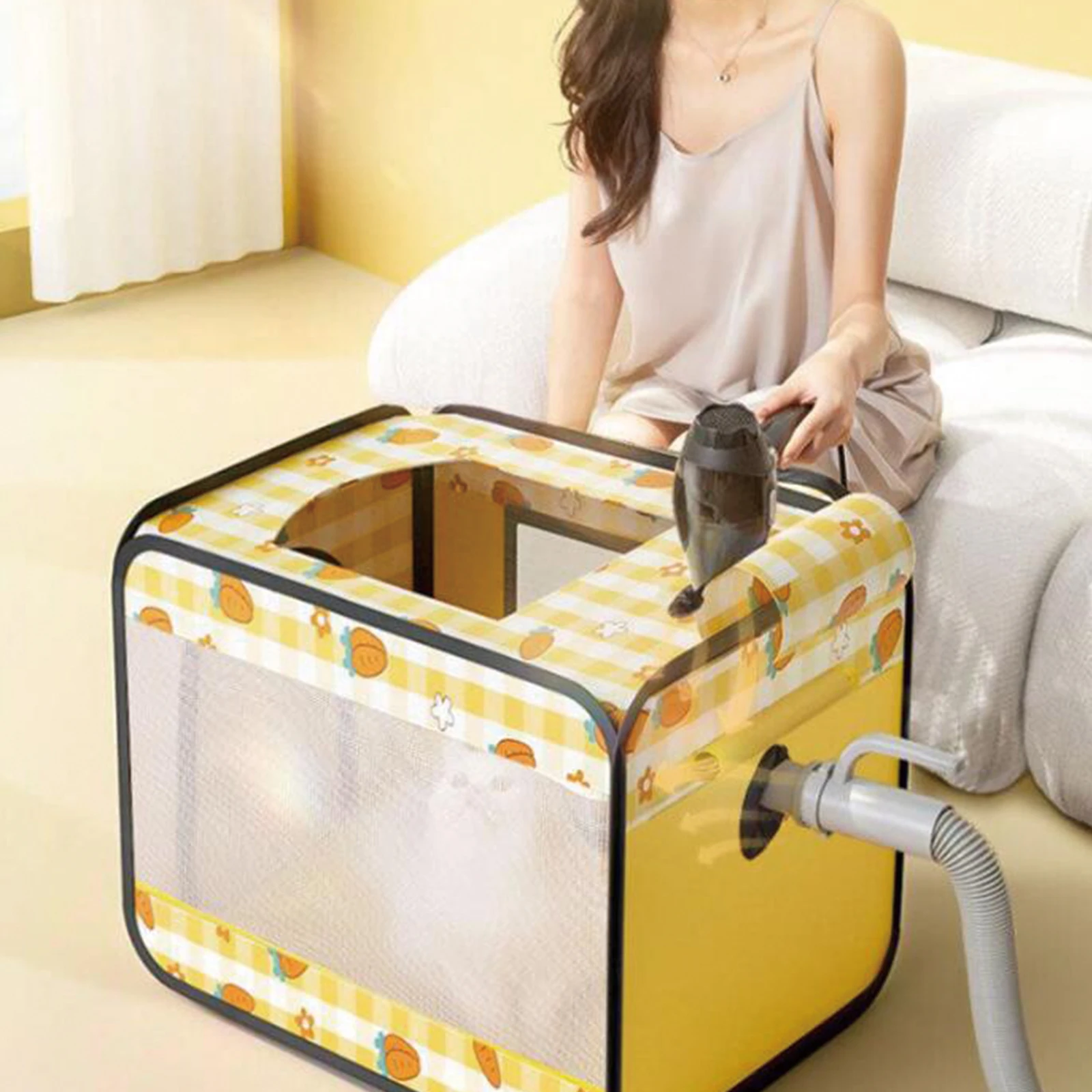 Drying Room Travel Bags Pet Supplies Foldable Protector House Grooming Cats Dogs Hair Drying Box Portable Dryer Cage