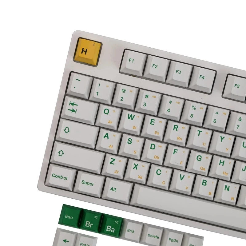 Imagem -03 - Gmk Heisenberg Keycaps Grupo Pbt Tintura Subbed Perfil de Cereja Keychron q1 q2 k2 65 75 Anne Gh60 Gk64 Poke 142 Chaves por Conjunto