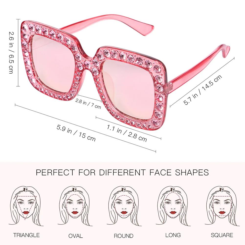 

2Pcs Women Sunglasses Lightweight Stylish Fashion Summer Beach Party Outdoor Sun Protection Glasses Accessories