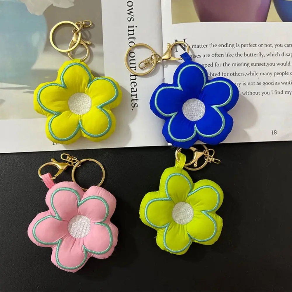 Sakura Fabric Flower Keychain Key Chain Fabric Flower Stuffed Sunflower Pendant Creative Lanyard Fabric Flower Bag Pendant