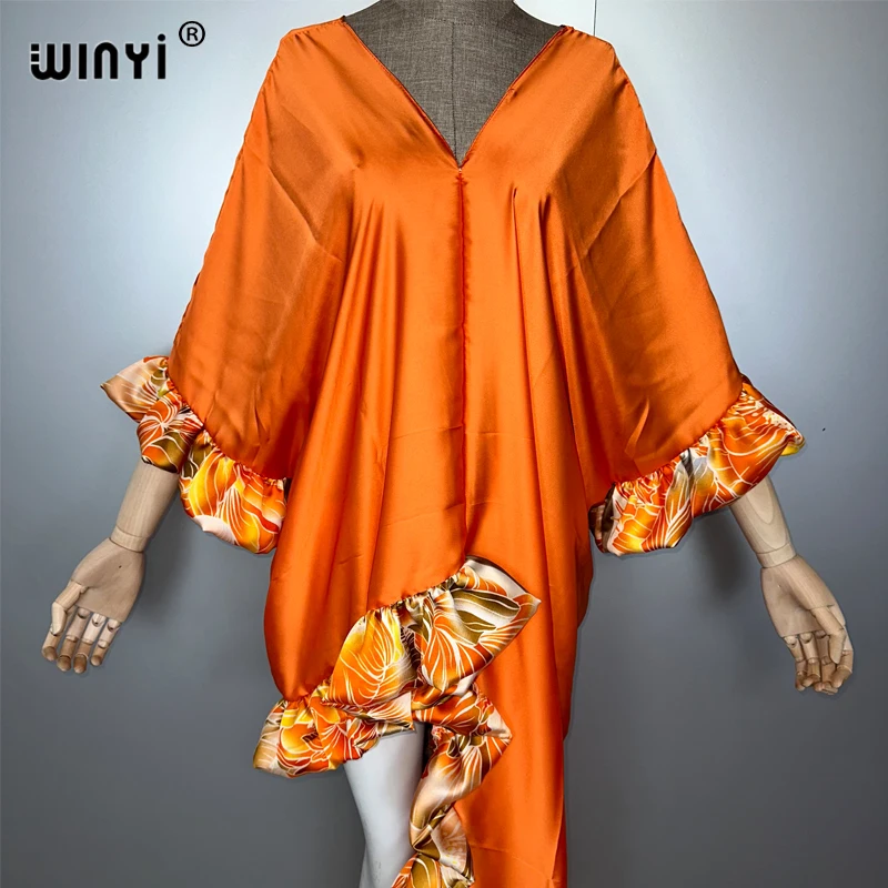 WINYI été boho robe robe irrégulière ample boho robe Maxi longue Femme robes vacances élégante robe de soirée abaya