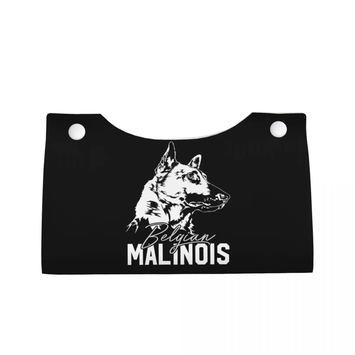 Custom Belgian Malinois Dog Tissue Box Holder Rectangular Mechelaar Shepherd Dog PU Leather Facial Tissue Box Cover for Office