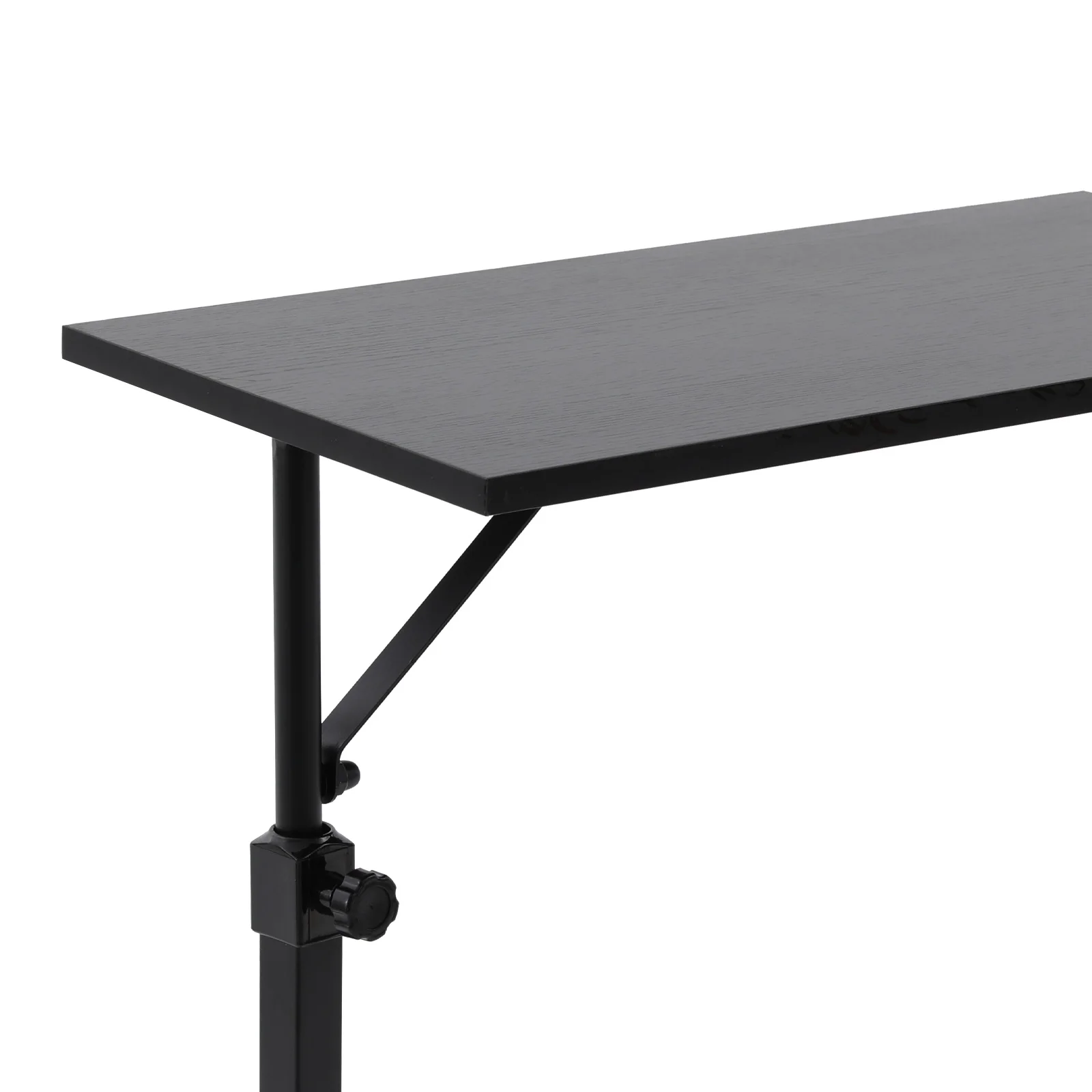 60x30cm Höhenverstellbare Mobile Arbeitsstation, U-förmiger Fitness-Schreibtisch mit Rollen für Heimbüro Fitnessstudio Stehpult (Schwarz) – Detail 9