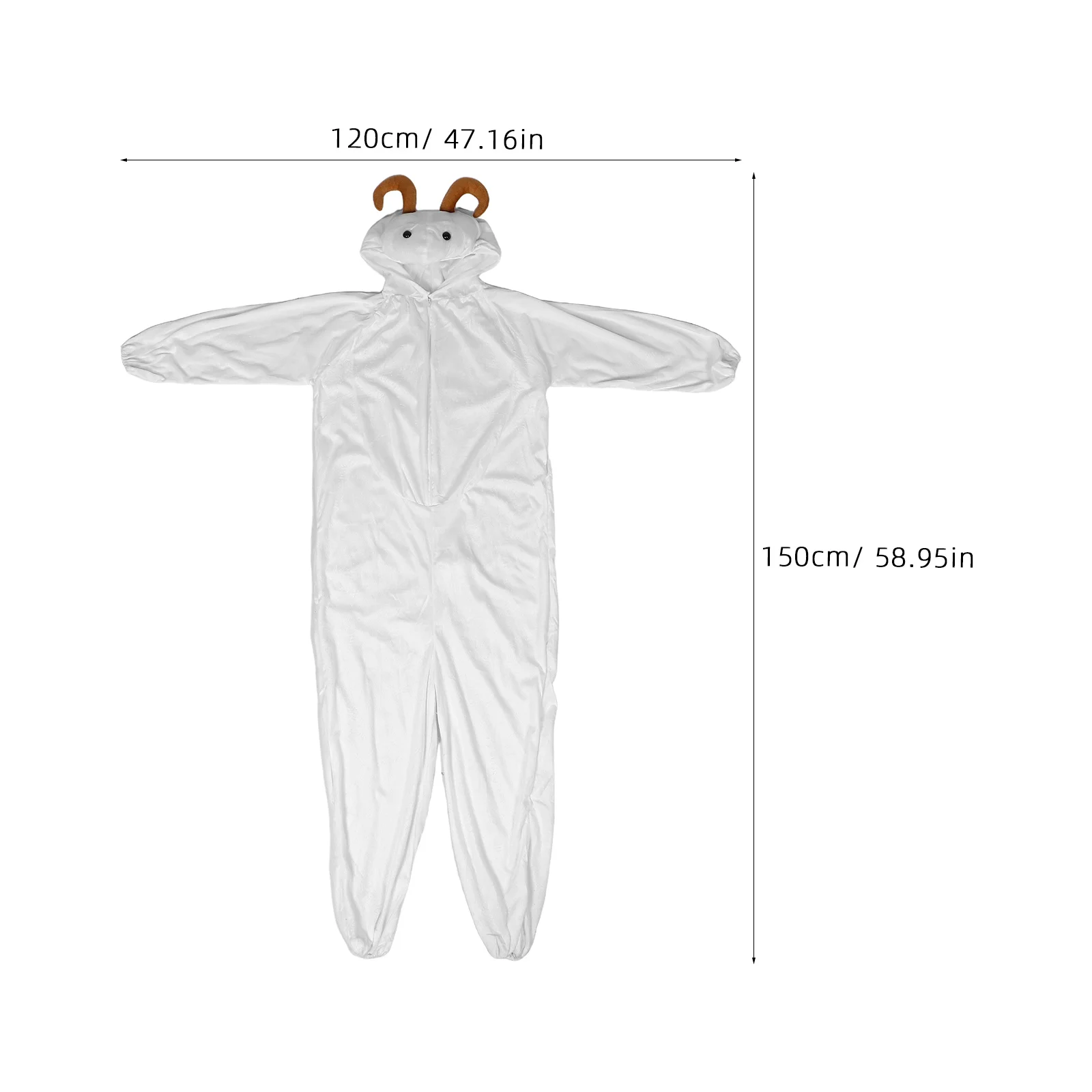 Kids Goat Stage Performance Costume Set 160cm Child Halloween Animal Cosplay Outfit for Festival Dress Up Accessories