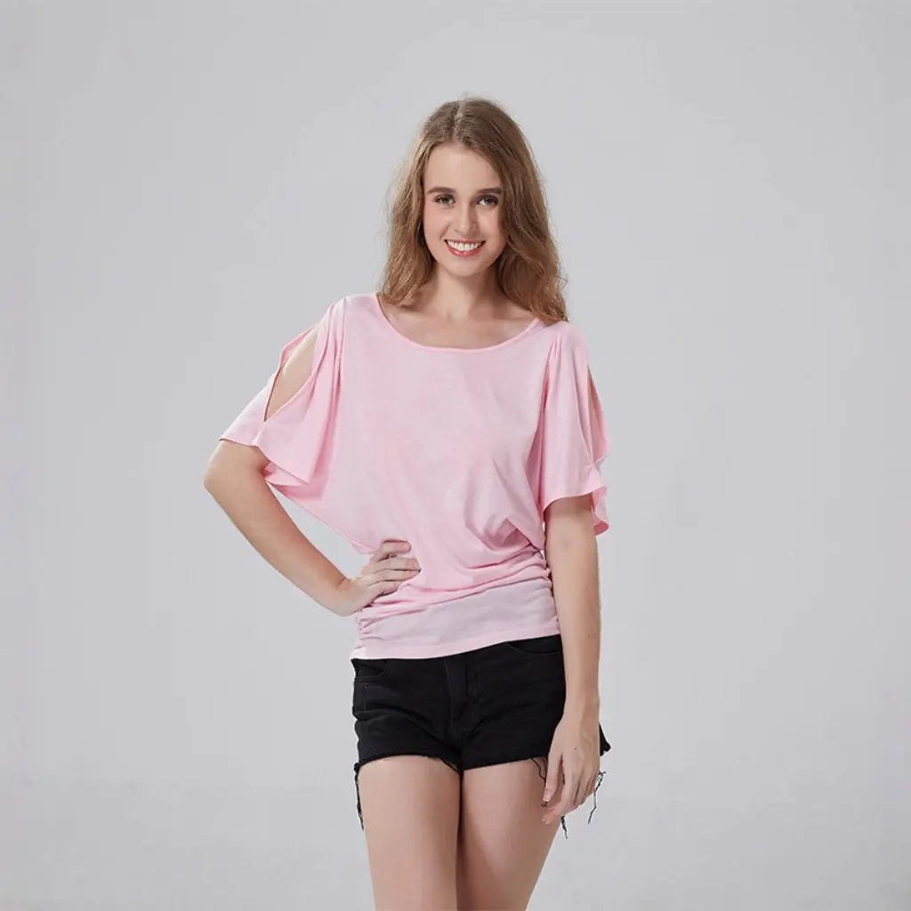 

Summer Streetwear T-Shirt Women's Casual Cotton Short Sleeve Top Fashionable Basic Color Block Design