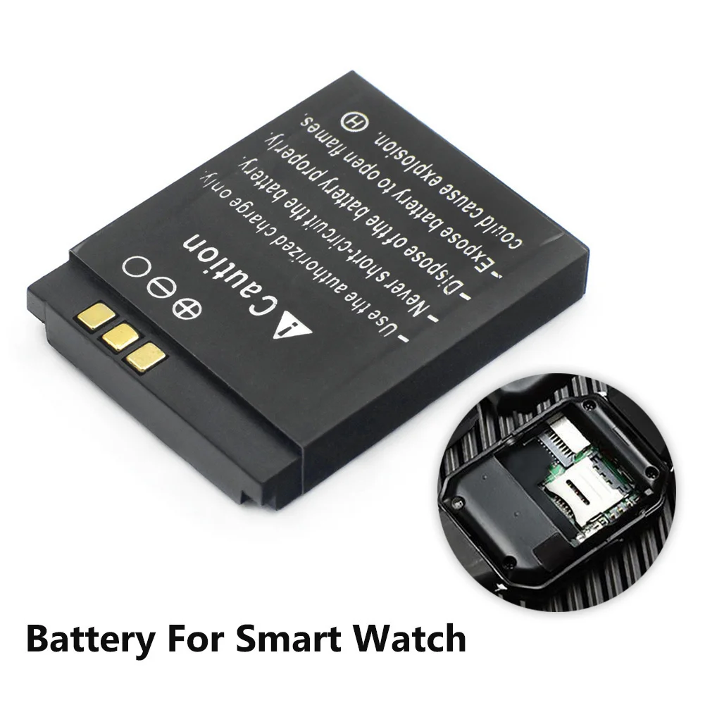 LQ-S1 3.7V 380mAh GTF Smart Watch Battery GTF Durable lithium Rechargeable Battery For Smart Watch QW09 DZ09 W8