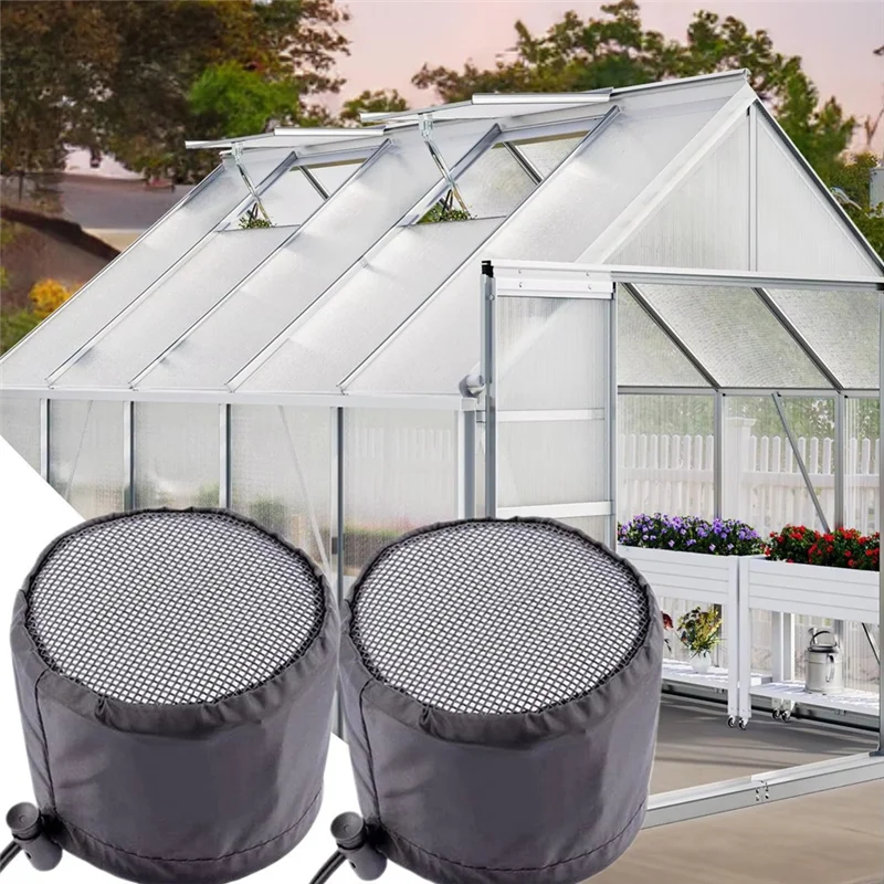 ABJI-Coperchio per canalizzazione flessibile per tenda da coltivazione di piante Copertura di sfiato 2 pezzi Filtro per condotto antipolvere per lavanderia in serra interna all'aperto