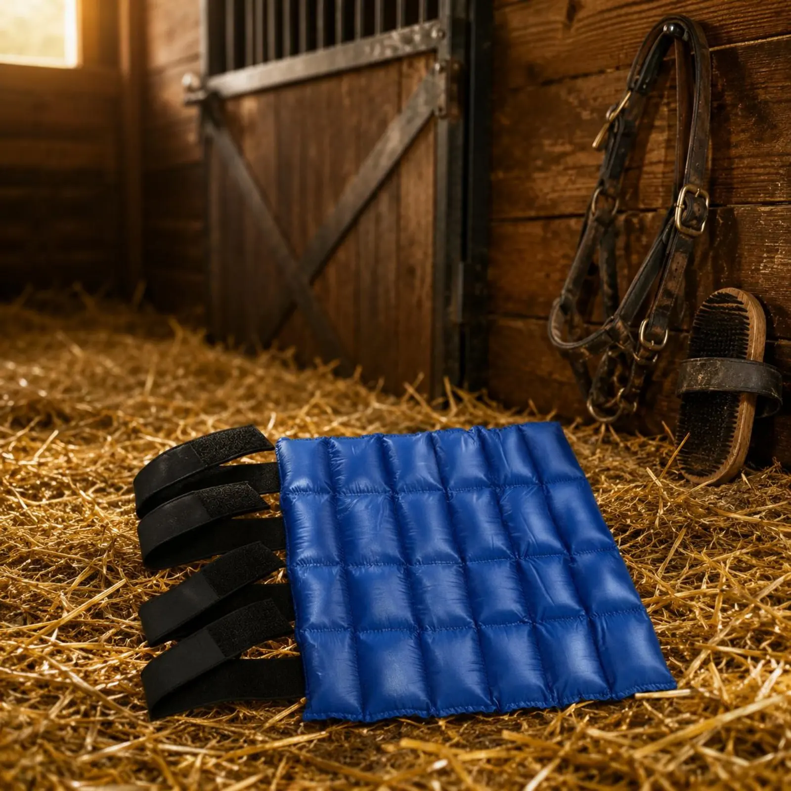 

Horse Ice Boot Rectangular Horse Cold Recovery Boot Quilted Leg Wrap Easy to Apply Hook-and-Loop Leg Wrap Fast-Grip Straps