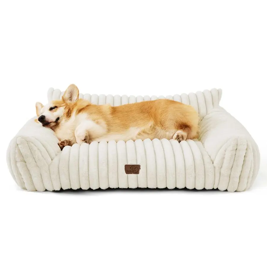 

Cute Dog Couch for Medium Dogs Fluffy Pet Sofa, Dog Couch Bed with Removable, Washable Cover, Supportive Pet Bed for Medium Lar