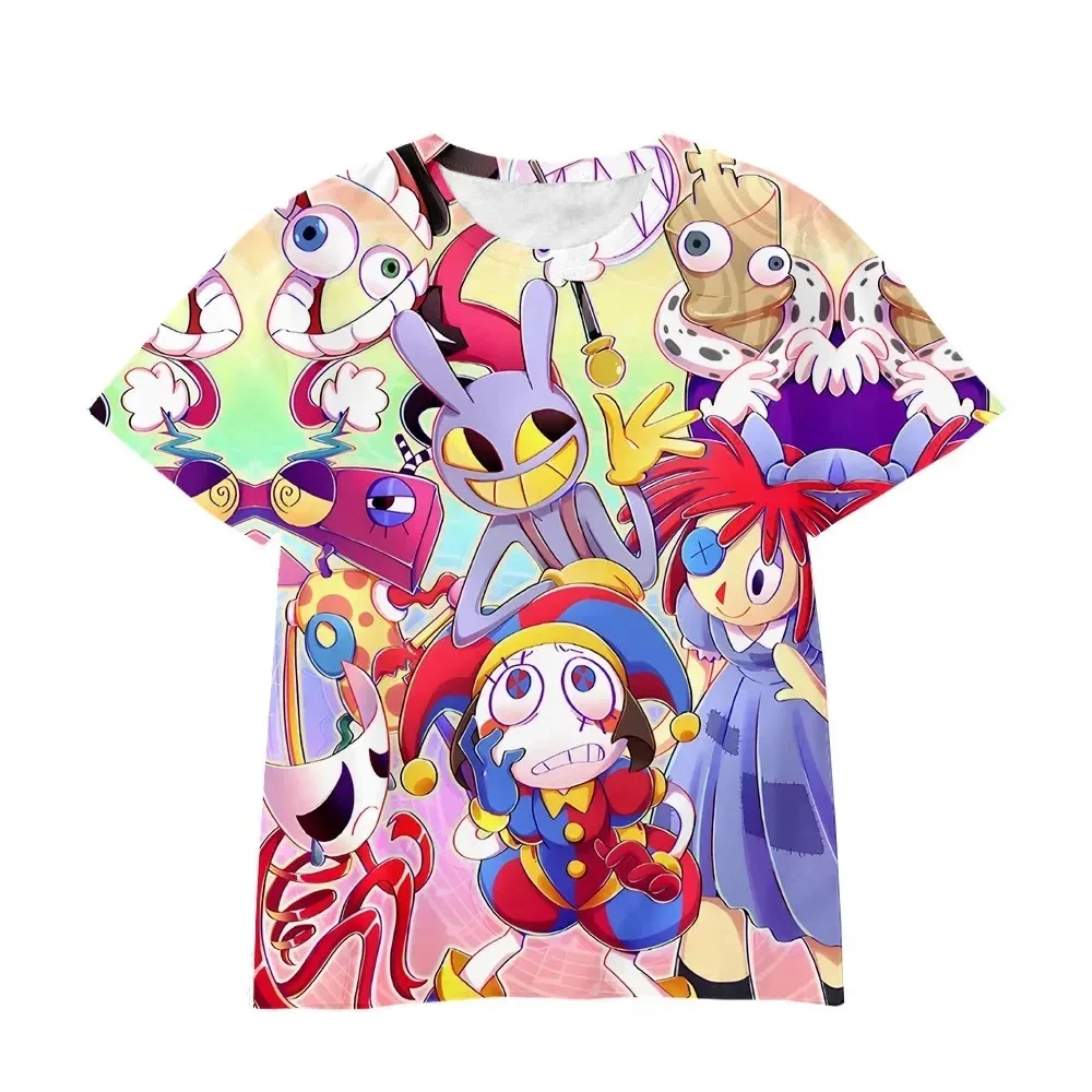 

2024 Top Anime T-Shirts The Amazing Digital Circus Pomni Funny 3D Print Women Fashion Tees Tops Casual Style Clothing