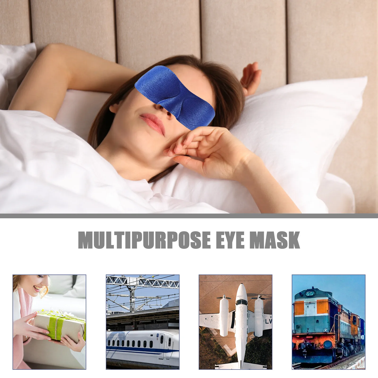 

2Pcs Eye Mask for Sleeping 3D Contoured Design Comfort Fit Lightproof Sleep Aid for Travel Home Daily Use Sleep Mask