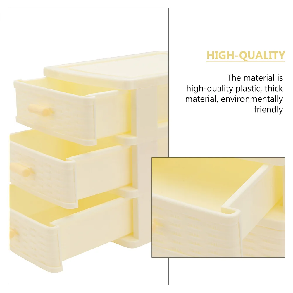 

2 Pcs Box Desk Organizer 3 Layers Large Capacity Makeup Desktop Sundry Holders Jewelry Pink Drawers Table Top Container