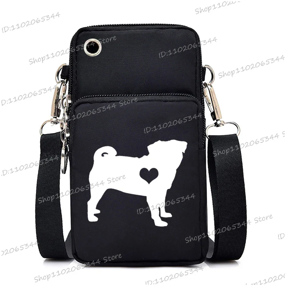 Dog Cat Paw Graphic Women's Mobile Phone Bag Harajuku Cartoon Female Handbag Animal Paw Lovers Small Crossbody Bags Mini Purse