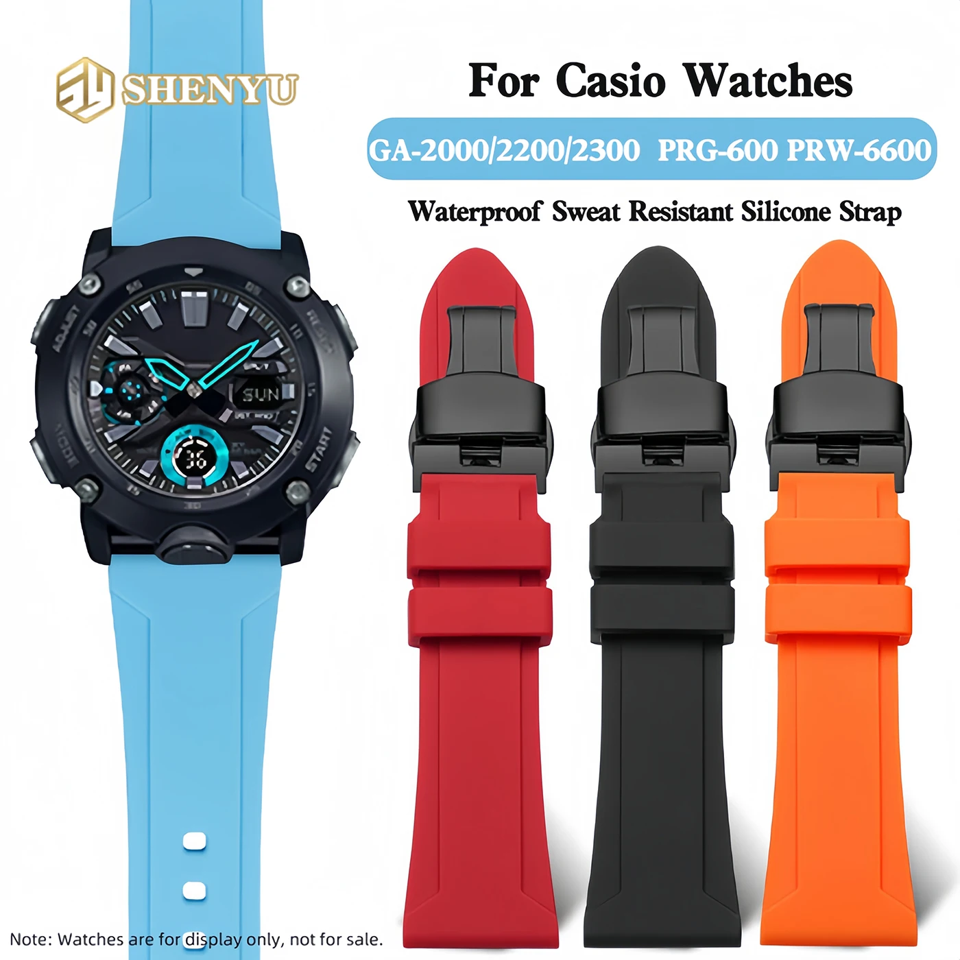Rg Watches & Jewelry Gmbh - حزام سيليكون رياضي مقاوم للماء والعرق