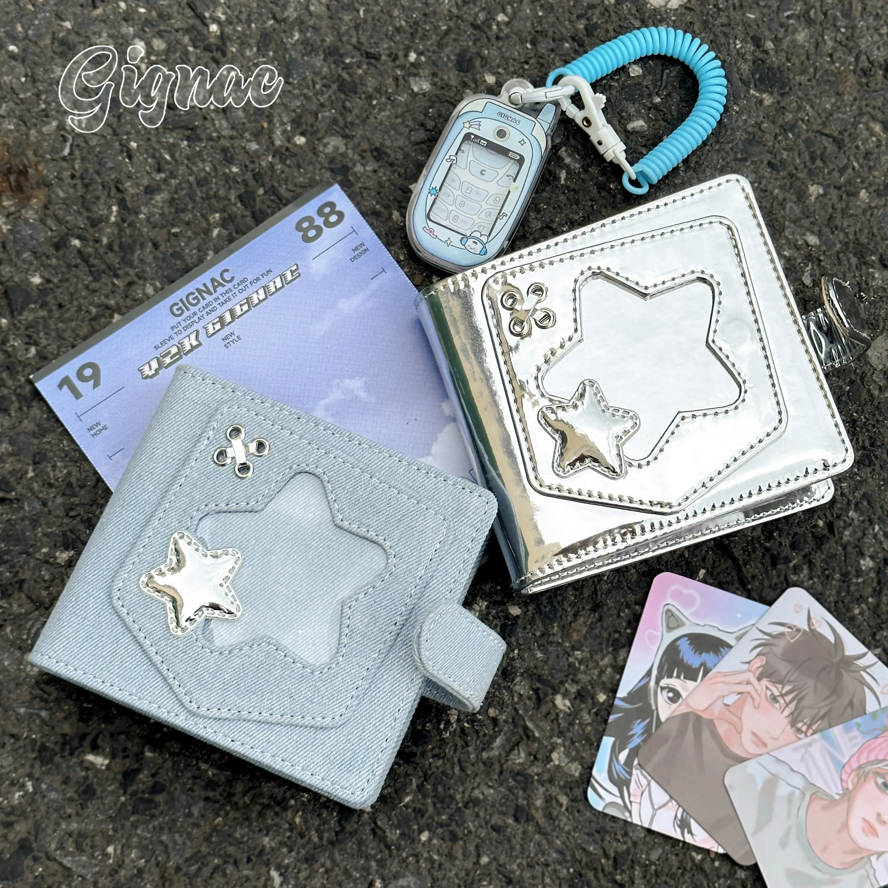 Jean Photocard Binder Kpop Laser PU Leather Photo Card Collect Book 3inch Singel Pocket Album