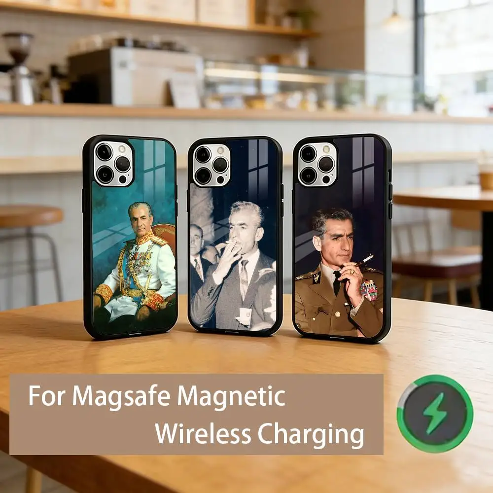 

M-Mohammad Reza P-Pahlavi Iran Phone Case For iPhone17,16,15,14,13,12,11 Plus,Pro Magnetic For Magsafe Wireless Charging