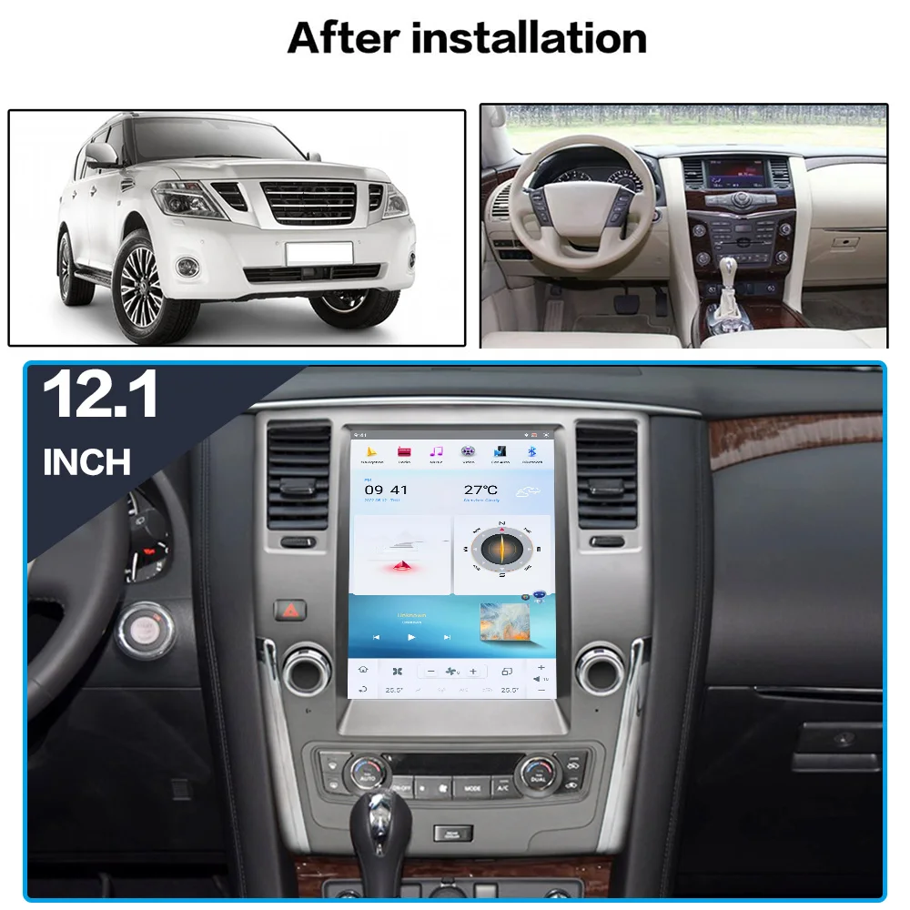 

12.1 Inch Auto Android 13 GPS Navigation For Nissan Patrol 2010-2018 Carplay Car Radio Audio Multimedia Player Head Unit DSP