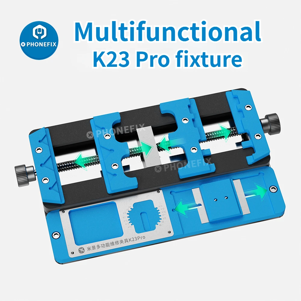 

Mijing K23 Pro Universal Soldering Fixture Dual Shaft PCB Board Welding Holder for Phone Motherboard Glue Remove Repair Tool