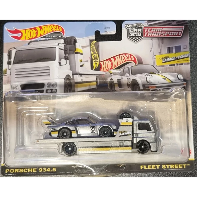 Hot Wheels Team Transport Walmart Legends Tour Exclusive Porsche 934.5 & Fleet Street 1/64 Diecast  Vehicles FLF56