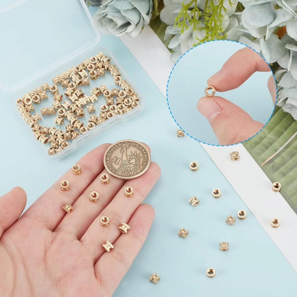 400Pcs Brass Knurle…