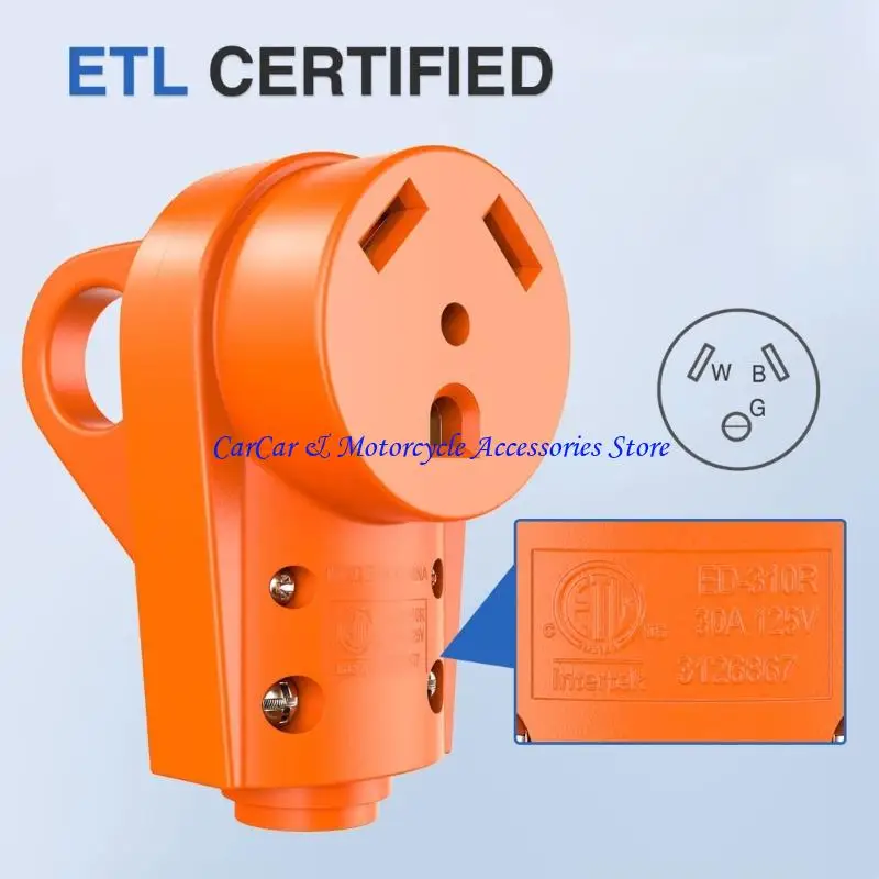 

G5AD Heavy Duty Power Adapter 30 AMP 125V RVS -штекер SLACK MALE/ЖЕКЛИНГА