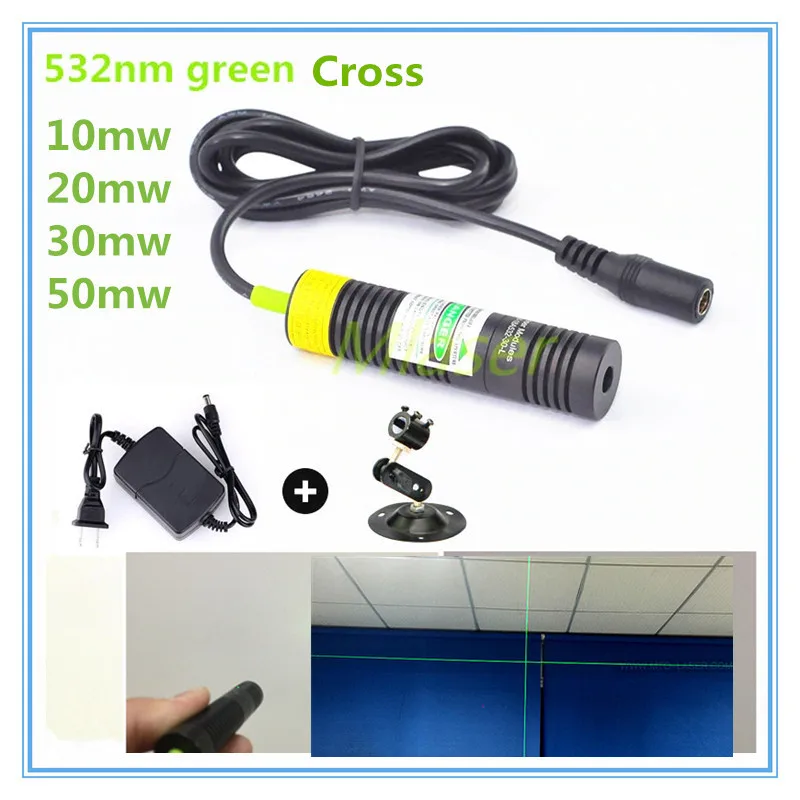 

D18x75mm 532nm 10mw 20mw 30mw 50mw Cross Line Laser Module for Clothes/Wood/Mechanical Cutting Positioning Industrial Use Laser